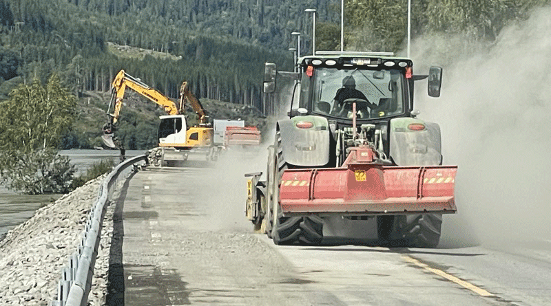 Tunnel Sperrung Straßenarbeiten Autoreisen Norwegen