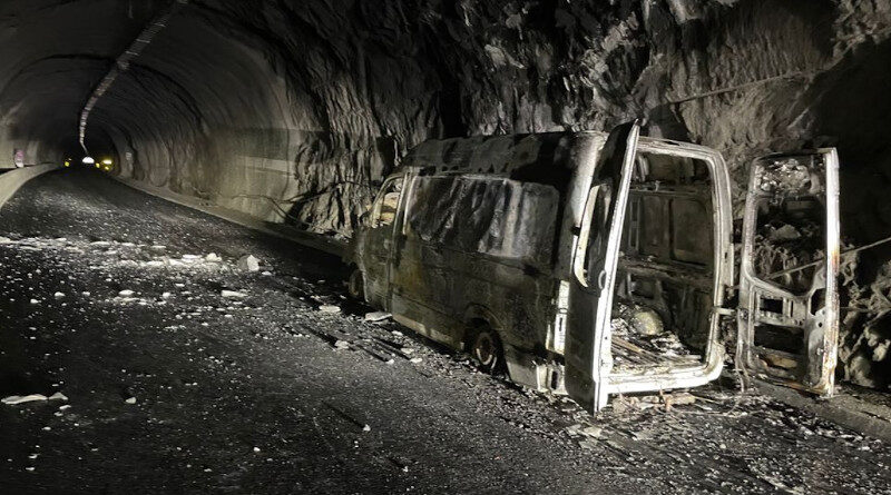 Autobrand Tunnel Norwegen 2
