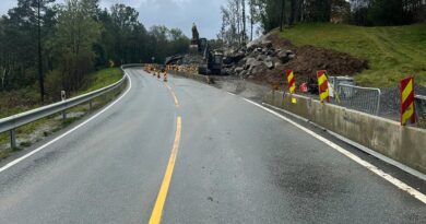 An der E134 wird gesprengt – Das norwegische Straßenbauamt warnt vor dem Befahren des Gebiets