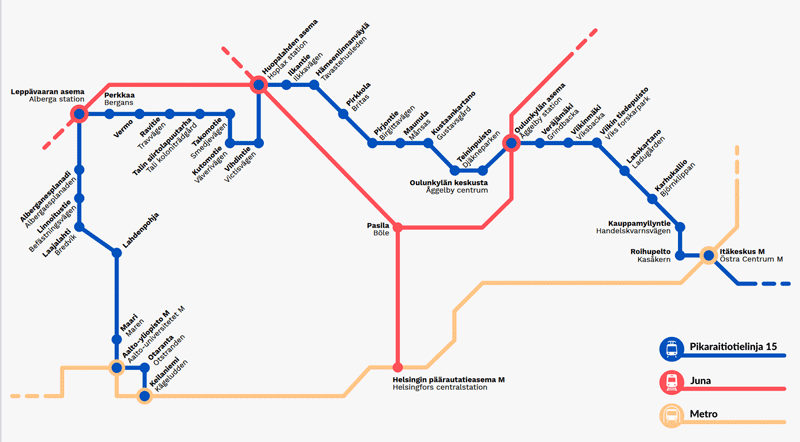 Streckenplan Stadbahn Linie 15