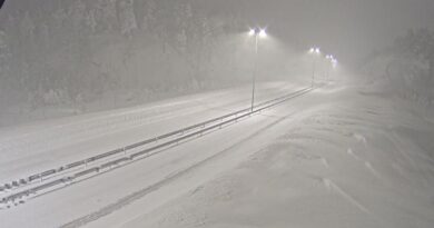 Autobahn E18 Agder Schnee
