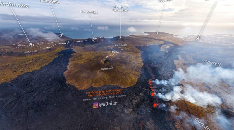360 Grad Panoramabild Vulkan Island