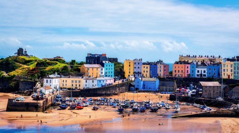 Tenby Badeort in Wale, Großbritannien