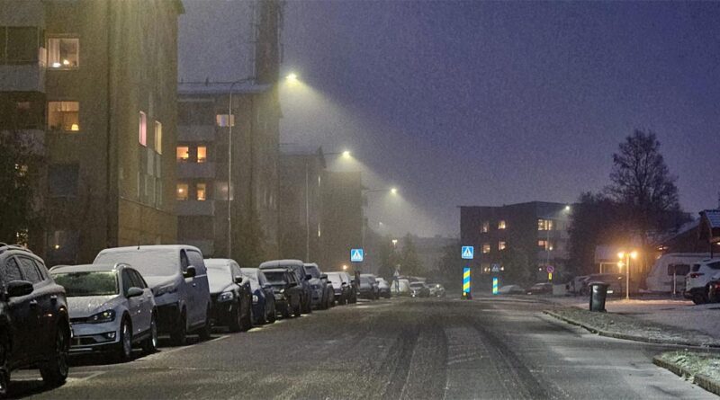 Kiruna erster Schnee in Schweden