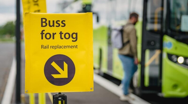 Schienenersatzverkehr Norwegen, Busse