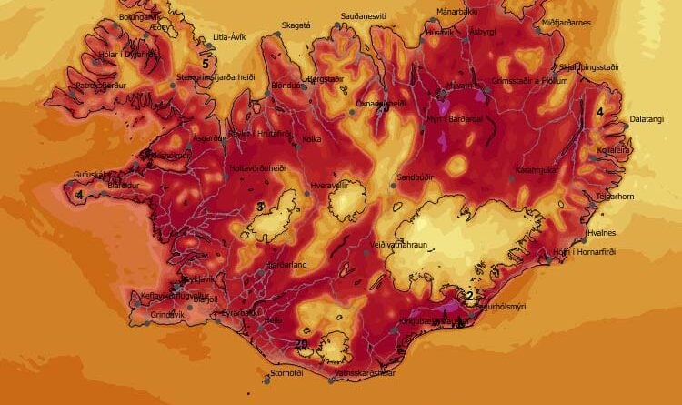Island erlebt ungewöhnliche Mai-Hitze – Rekordtemperaturen entlang der Ostküste